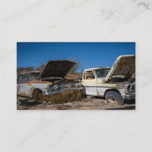Salvage oder Junk Yard Automotive Business Card Telefonnummerkarte