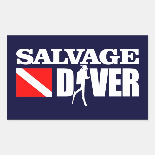 Salvatetaucher 2 rechteckiger aufkleber (Vorderseite)