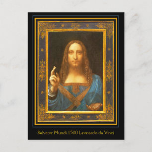 Salvator Mundi 1500 Leonardo da Vinci Carte postal