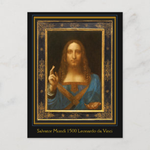 Salvator Mundi 1500 Leonardo da Vinci Postkarte