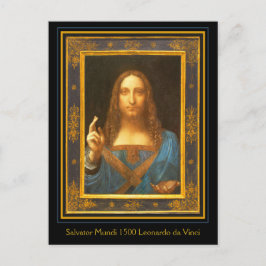 Salvator Mundi 1500 Leonardo da Vinci Postkarte