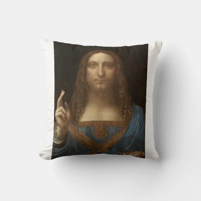 Salvator Mundi by Leonardo da Vinci Kissen (Vorderseite)