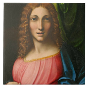 Salvator Mundi, C. 1515 (Öl auf Platte) Fliese