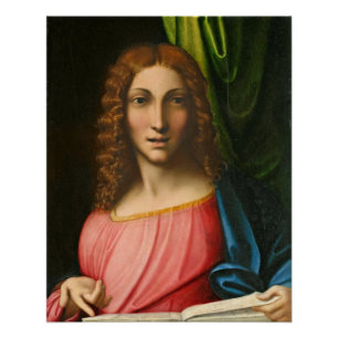 Salvator Mundi, C. 1515 (Öl auf Platte) Poster
