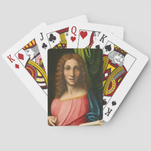 Salvator Mundi, c. 1515 (Öl auf Tafel) Spielkarten