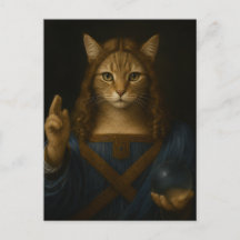 Salvator Mundi Katze Renaissance Parodie Kunst