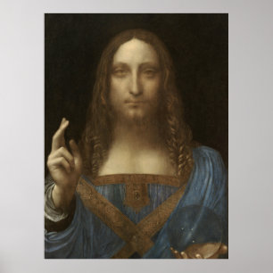 Salvator Mundi, Leonardo Da Vinci, Klassische Male Poster