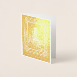 Salvator Mundi Leonardo Gold Foil Note Card Folienkarte
