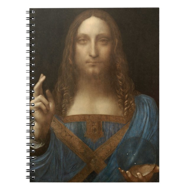 Salvator Mundi (Retter der Welt) (da Vinci) Notizblock (Vorderseite)