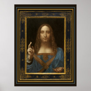 Salvator Mundi um 1500 Leonardo da Vinci Kunstwerk Poster