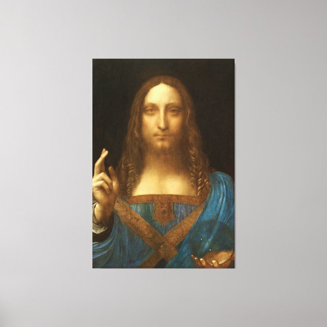 Salvator Mundi von Leonardo da Vinci (c1500) Leinwanddruck (Vorderseite)