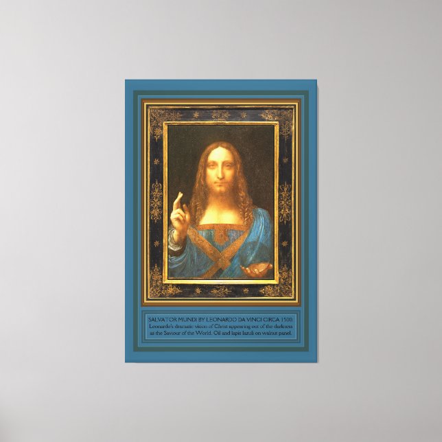 Salvator Mundi von Leonardo da Vinci c 1500 Leinwanddruck (Vorderseite)