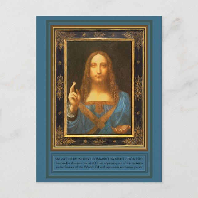 Salvator Mundi von Leonardo da Vinci ca. 1500 Pos Postkarte (Vorderseite)