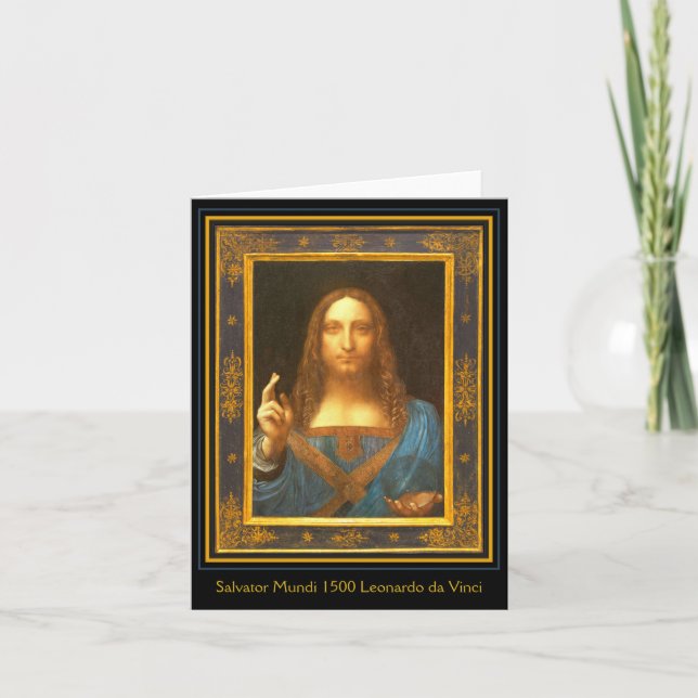 Salvator Mundi von Leonardo da Vinci Karte (Vorderseite)