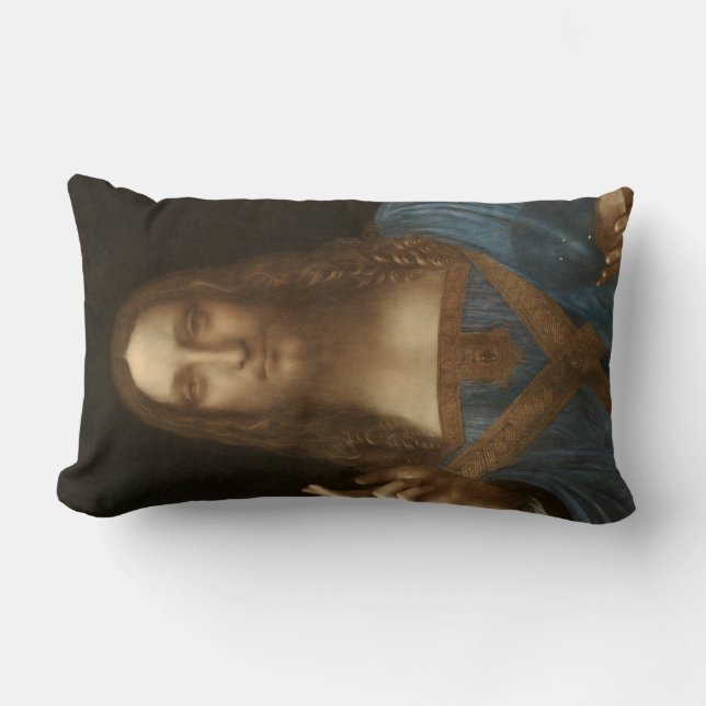 Salvator Mundi (von Leonardo da Vinci) Lendenkissen (Vorderseite)