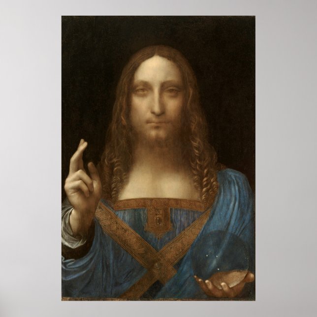 Salvator Mundi von Leonardo da Vinci Poster (Vorne)