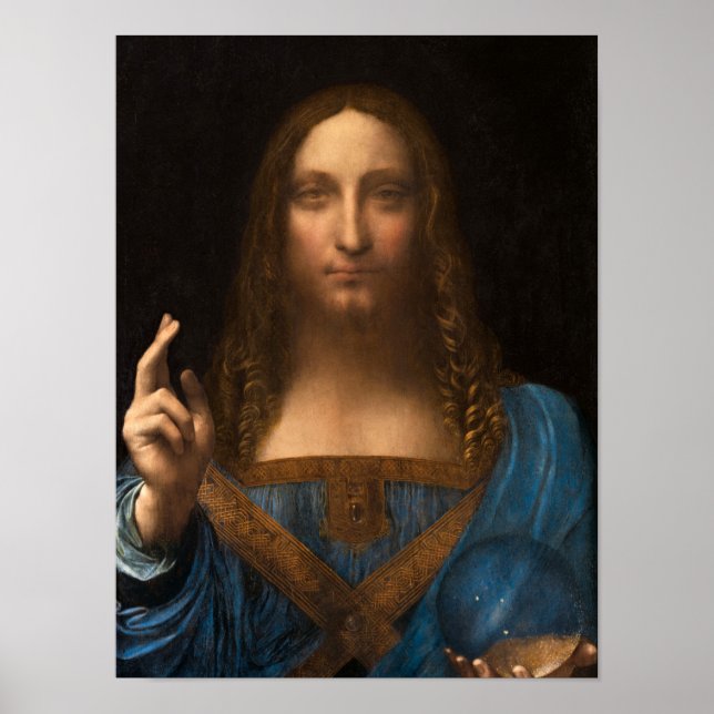 Salvator Mundi von Leonardo da Vinci Poster (Vorne)