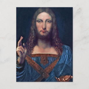Salvator Mundi von Leonardo da Vinci Postkarte