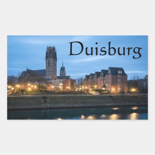 Salvatorkirche Duisburg Rechteckiger Aufkleber (Vorderseite)