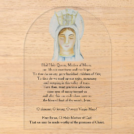 Salve Regina Acrylic Prayer Card Acryleinladungen