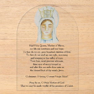 Salve Regina Acrylic Prayer Card Acryleinladungen
