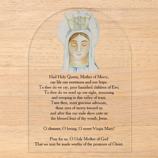 Salve Regina Acrylic Prayer Card Acryleinladungen (Vorderseite)