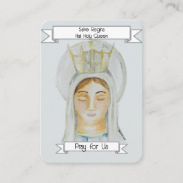 Salve Regina, Hail Holy Queen Prayer Card Visitenkarte