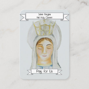 Salve Regina, Hail Holy Queen Prayer Card Visitenkarte