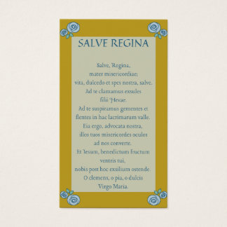 Salve Regina Latin Praetkarte