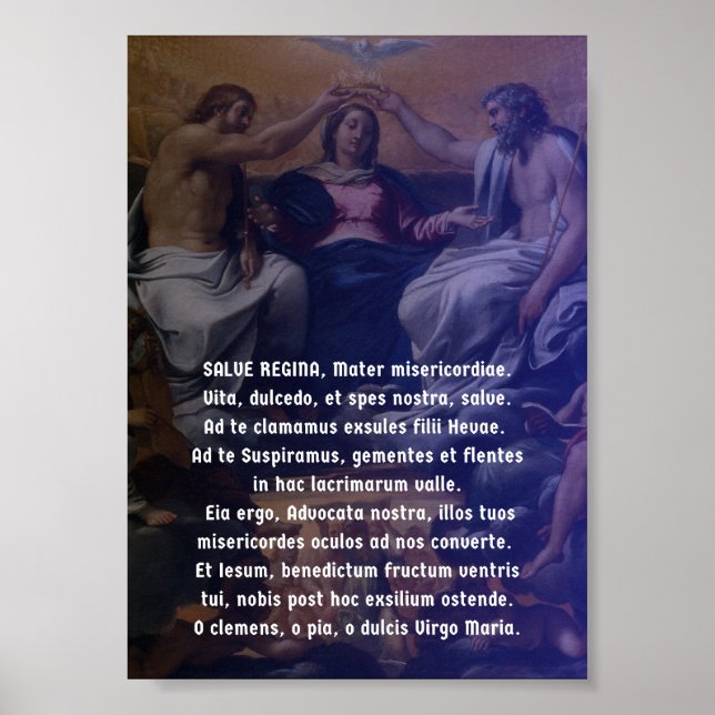 Salve Regina Latin Prayer Poster (Vorne)
