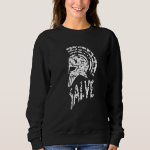 Salve Römer Helmet begrüßt das lateinische antike Sweatshirt