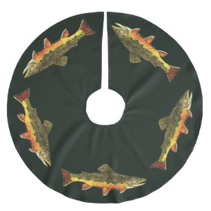 Salvelinus Fontinalis Polyester Weihnachtsbaumdecke