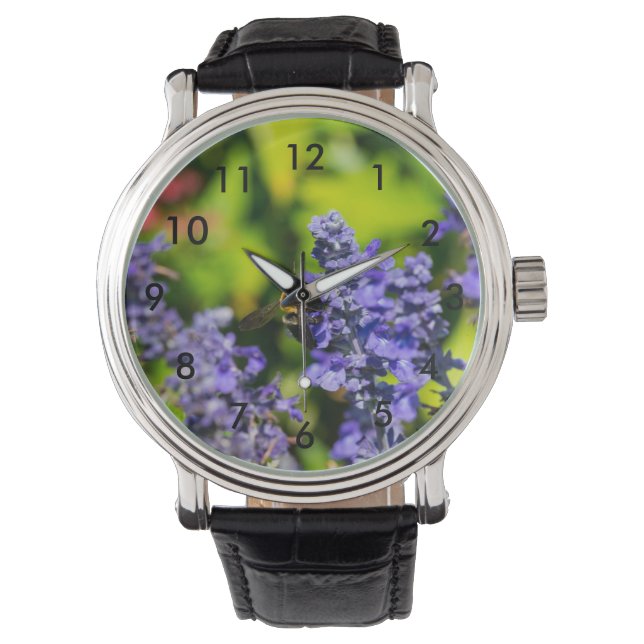 Salvia mit Hummel Armbanduhr (Vorderseite)