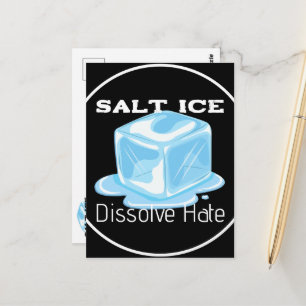 Salz-Eis-Aufkleber Postkarte
