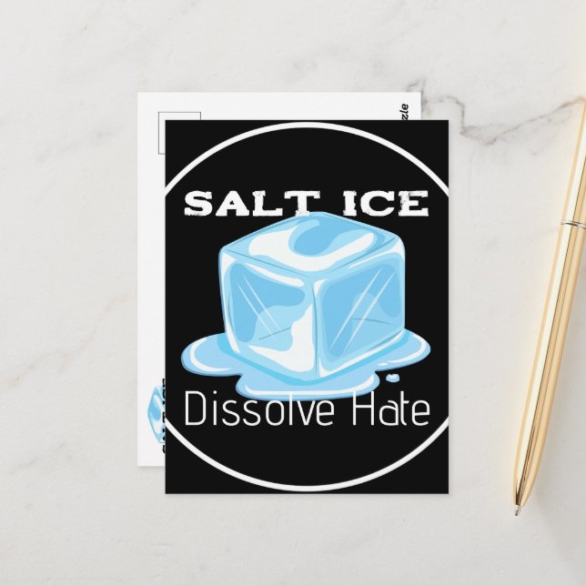 Salz-Eis-Aufkleber Postkarte (Vorderseite/Rückseite Beispiel)