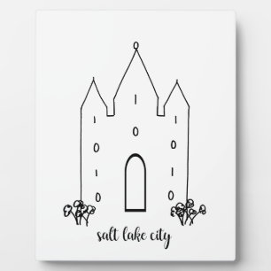 Salz Lake City utah Tempel einfach modern Fotoplatte