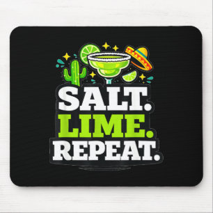Salz Limette wiederhole Margarita Trinkparty Spruc Mousepad