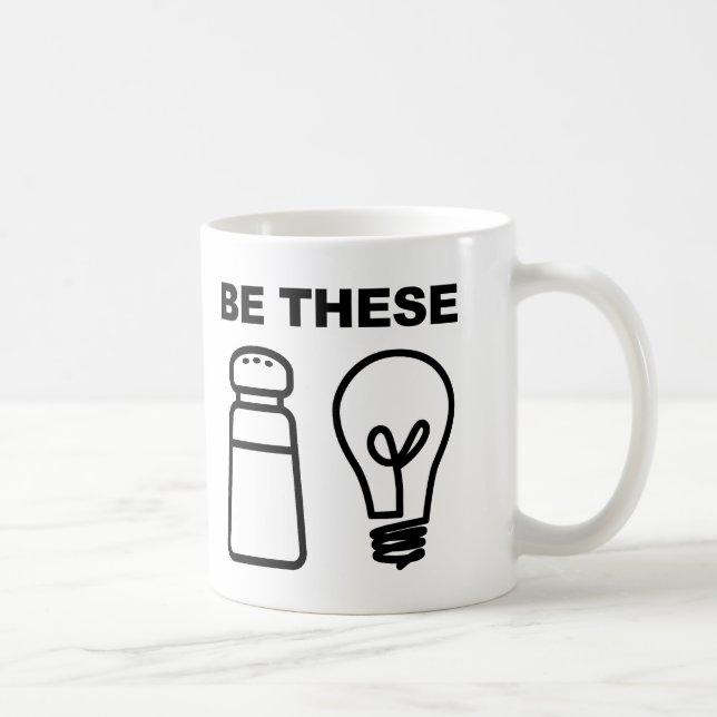 Salz und leicht christlicher Mug oder Reiseumarmun Kaffeetasse (Rechts)