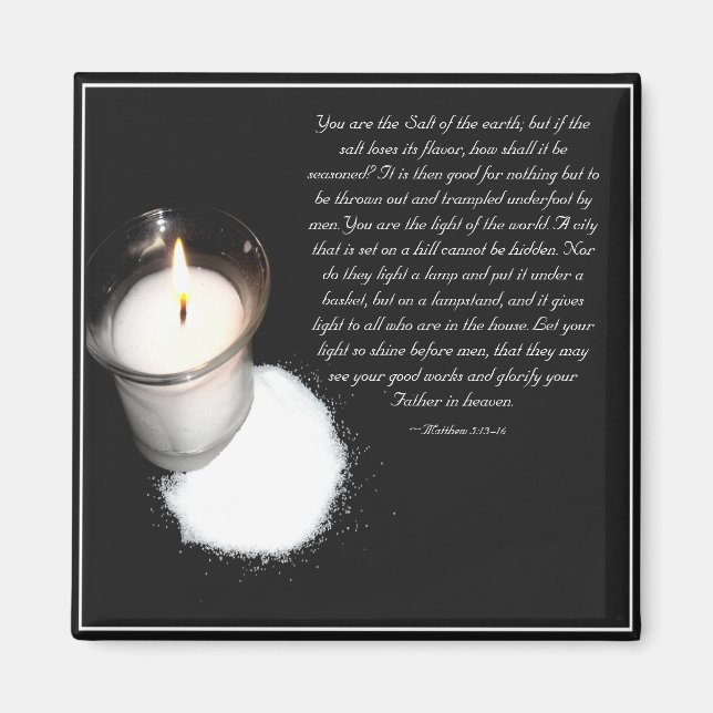 Salz und leichte Schrift Magnet (Vorne)