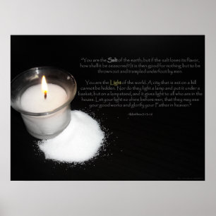 Salz und leichte Schrift Poster