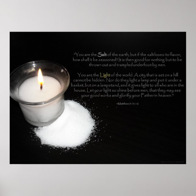 Salz und leichte Schrift Poster (Vorne)