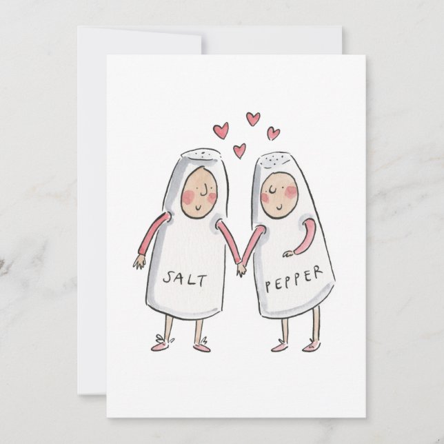 Salz und Pepper Einladung (Vorderseite)
