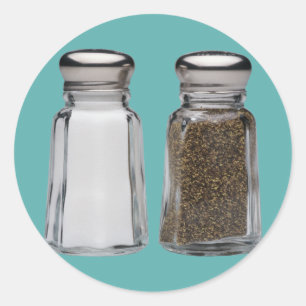 Salz und Pepper Runder Aufkleber