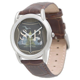 Salz- und Pinienwald Armbanduhr