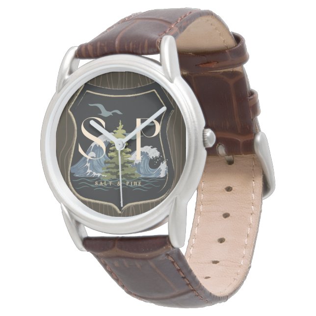 Salz- und Pinienwald Armbanduhr (Schrägansicht)