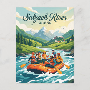 Salzach Fluss Österreich Postkarte