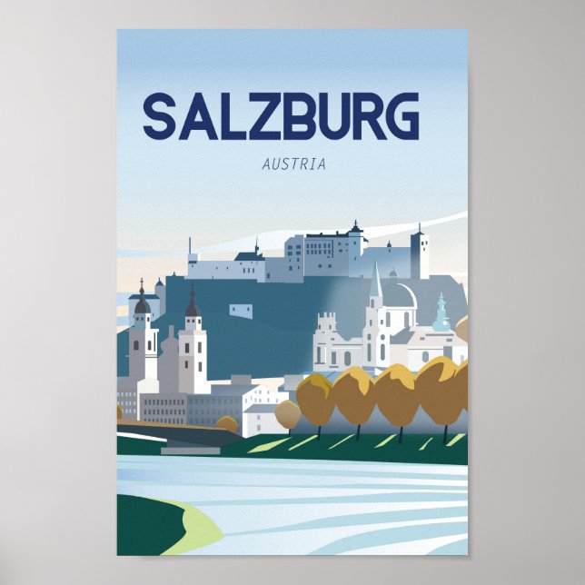 Salzbourg Autriche affiche de voyage (Devant)