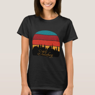 Salzburg Alpine Retro Sonnenuntergang Reise T-Shirt