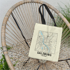Salzburg, Austria City Map Tote Bag Tragetasche