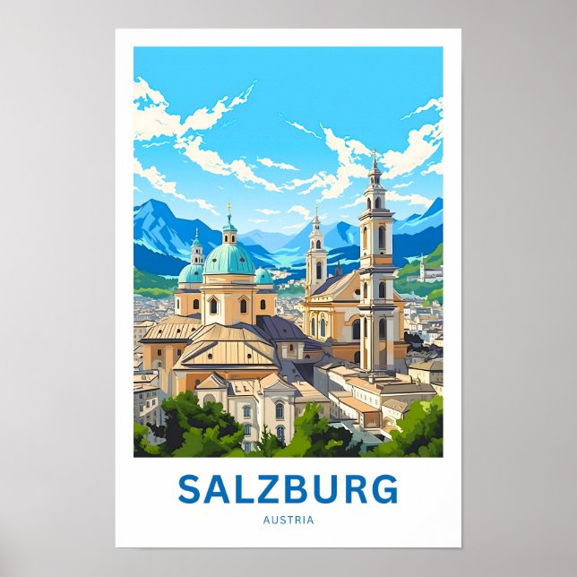 Salzburg Austria Travel Print Poster (Vorne)